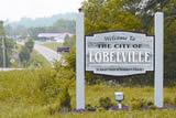 Welcome to Lobelville, looking south on Hwy 412